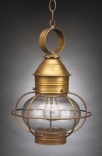 Northeast Lantern 2532-AC-MED-CLR - Caged Onion Hanging Antique Copper Medium Base Socket Clear Glass