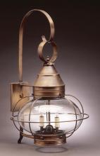Northeast Lantern 2571-DB-MED-CLR - Caged Onion Wall Dark Brass Medium Base Socket Clear Glass