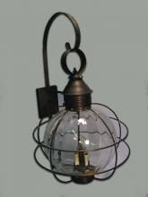 Northeast Lantern 2851-VG-MED-CLR - Caged Round Wall Verdi Gris Medium Base Socket Clear Glass