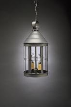 Northeast Lantern 3332-VG-MED-CLR - Cone Top Hanging Verdi Gris Medium Base Socket Clear Glass Open Bottom