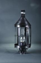 Northeast Lantern 3333-DAB-CIM-CLR - Cone Top Post Dark Antique Brass Medium Base Socket With Chimney Clear Glass