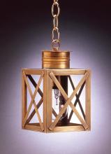 Northeast Lantern 5012-VG-MED-CLR - Can Top X-Bars Hanging Verdi Gris Medium Base Socket Clear Glass