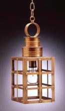 Northeast Lantern 5132-AB-MED-CLR - Can Top H-Bars Hanging Antique Brass Medium Base Socket Clear Glass