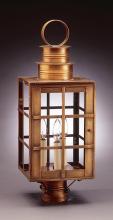 Northeast Lantern 5153-AC-CIM-CLR - Can Top H-Bars Post Antique Copper Medium Base Socket With Chimney Clear Glass