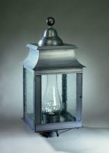 Northeast Lantern 5653-AB-LT3-FST - Pagoda Post Antique Brass 3 Candelabra Sockets Frosted Glass