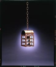Northeast Lantern 6112-AB-MED-CLR - Culvert Top H-Bars Hanging Antique Brass Medium Base Socket Clear Glass