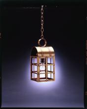 Northeast Lantern 6132-AC-MED-CLR - Culvert Top H-Bars Hanging Antique Copper Medium Base Socket Clear Glass