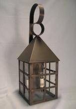 Northeast Lantern 7131-DAB-MED-CLR - Pyramid Top H-Bars Wall Dark Antique Brass Medium Base Socket Clear Glass