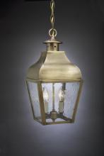 Northeast Lantern 7632-AC-MED-CLR - Curved Top Hanging Antique Copper Medium Base Socket Clear Glass