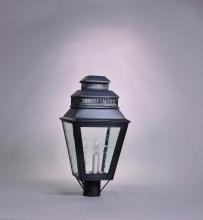Northeast Lantern 8643-AB-LT3-CLR - Post Antique Brass 3 Candelabra Sockets Clear Glas