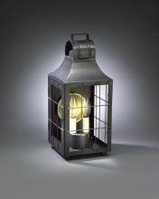 Northeast Lantern 9231-VG-CIM-CLR - Culvert Top H-Rod Wall Verdi Gris Medium Base Socket With Chimney Clear Glass