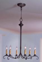 Northeast Lantern 983-AB-LT6 - Hanging S-Arms With Curl Antique Brass 6 Candelabra Sockets