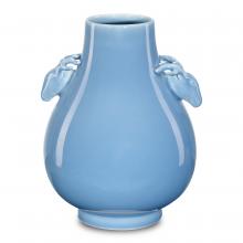 Currey 1200-0607 - Sky Blue Deer Handles Vase