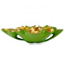 Currey 1200-0621 - Wrapped Lotus Leaf Green Bowl