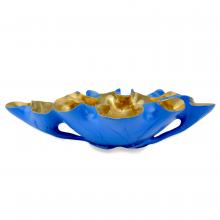 Currey 1200-0622 - Wrapped Lotus Leaf Lapis Blue Bowl