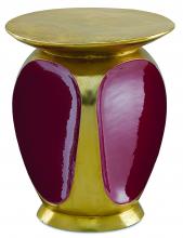 Currey 4000-0057 - Malmo Red & Gold Accent Table