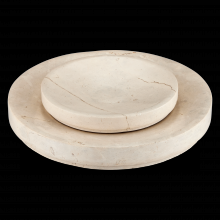 Currey 1200-0806 - Grecco Marble Low Bowl Set of 2