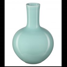 Currey 1200-0670 - Celadon Small Green Straight Neck Vase