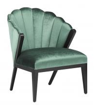 Currey 7000-0142 - Janelle Black Chair, Velluto Viridian