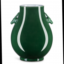 Currey 1200-0702 - Imperial Green Deer Ears Vase