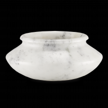 Currey 1200-0657 - Punto Small White Marble Bowl