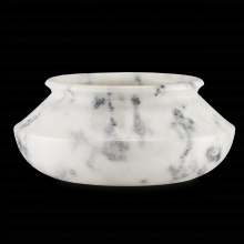 Currey 1200-0656 - Punto Large White Marble Bowl