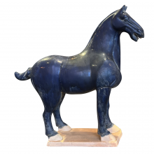 Currey 1200-0782 - Tang Dynasty Medium Blue Horse